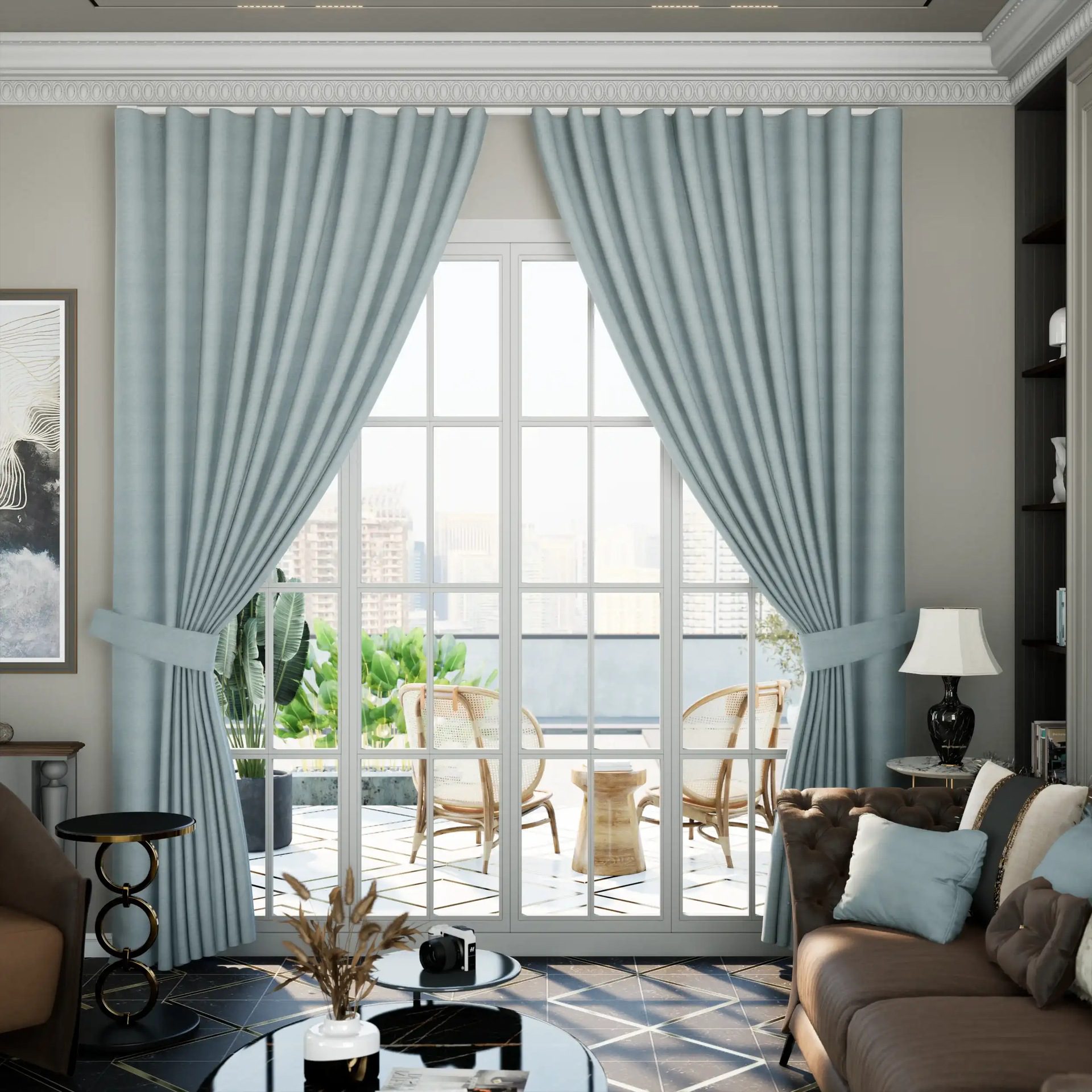 Fabric Curtain - Ripple Fold - Pink - Image 4