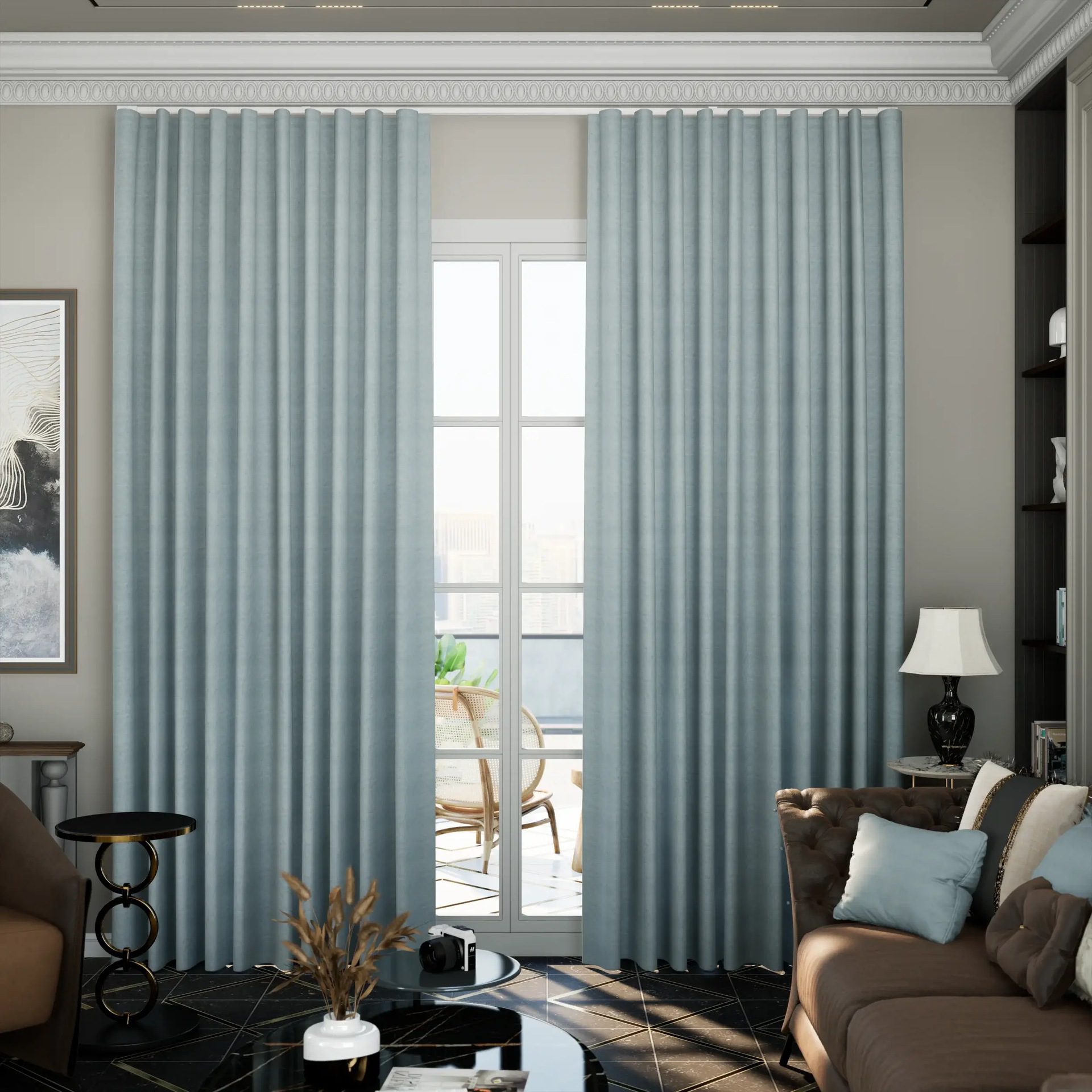 Fabric Curtain - Ripple Fold - Pink - Image 5