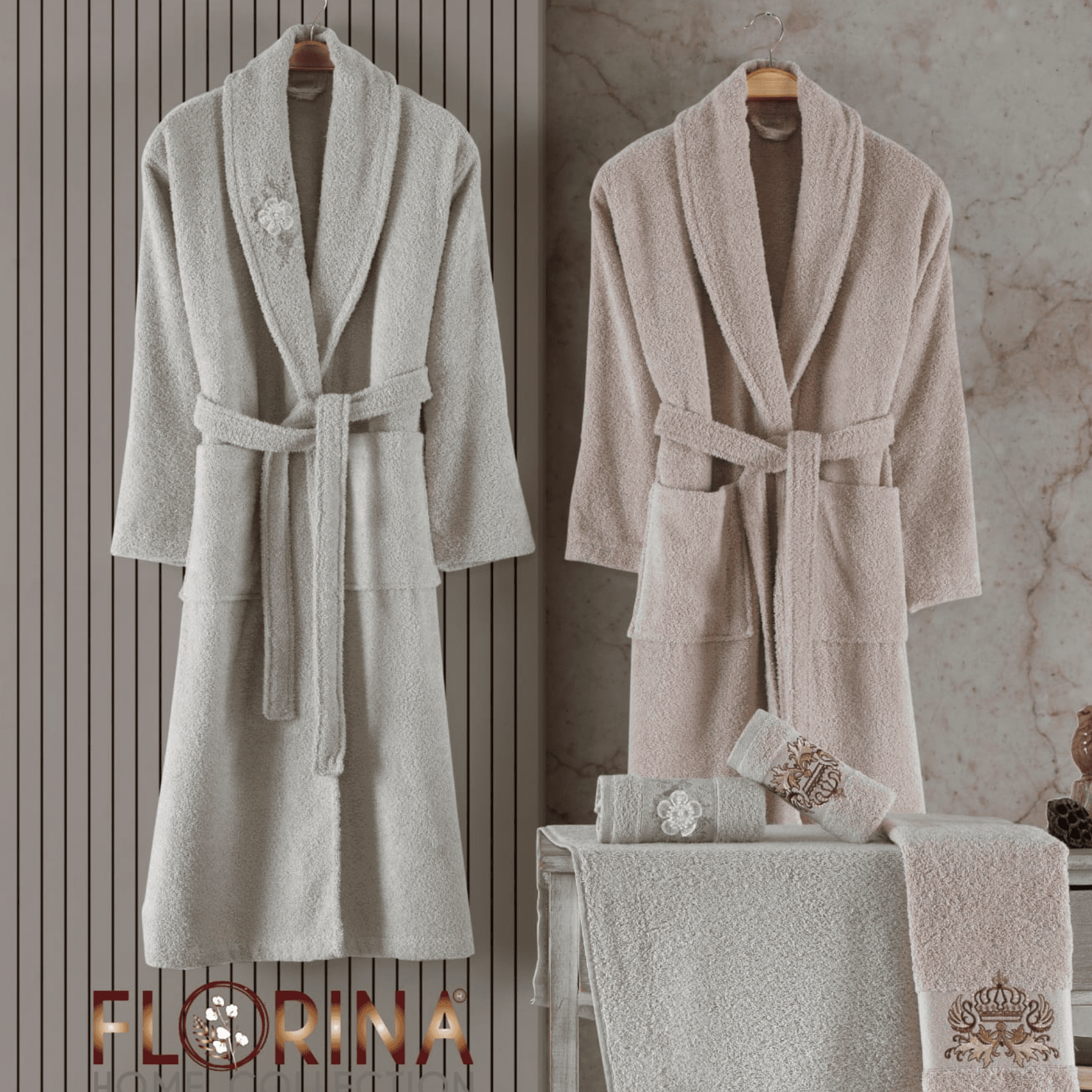 Luxurious Bathrobe and Towel Set